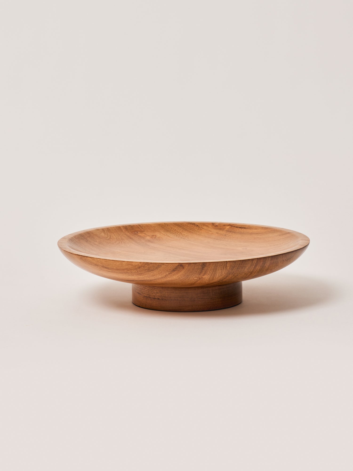 Raise Flat Bowl, Acacia Wood - Fleck