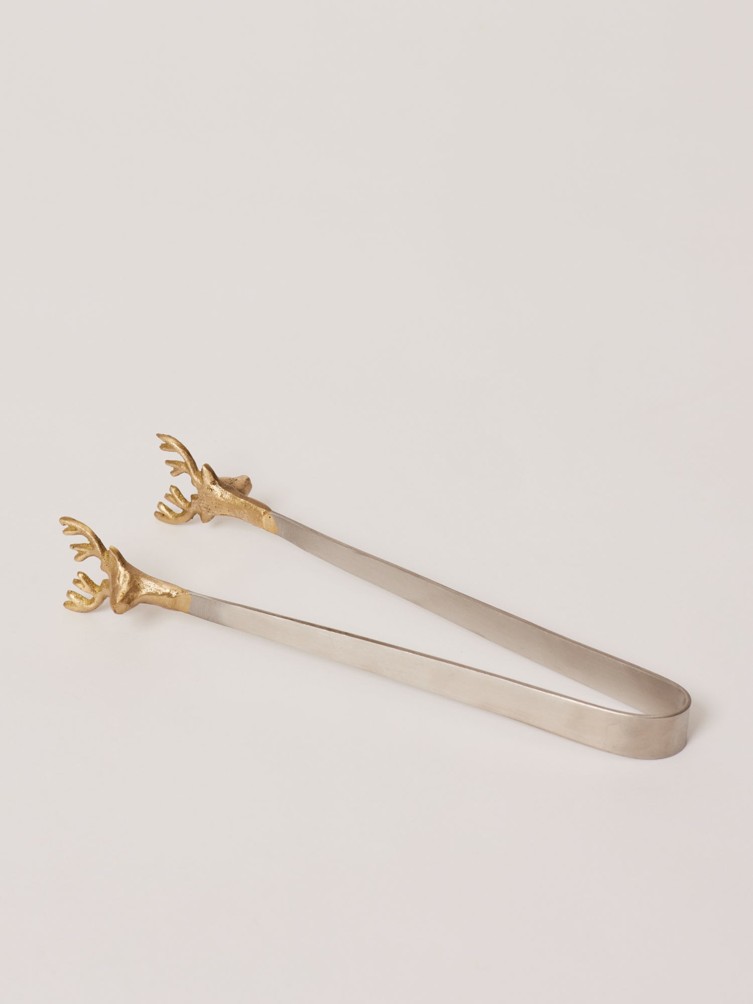 Reindeer Brass And Steel Tongs - Fleck