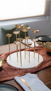 Round Lotus tea light holder 11 flowers