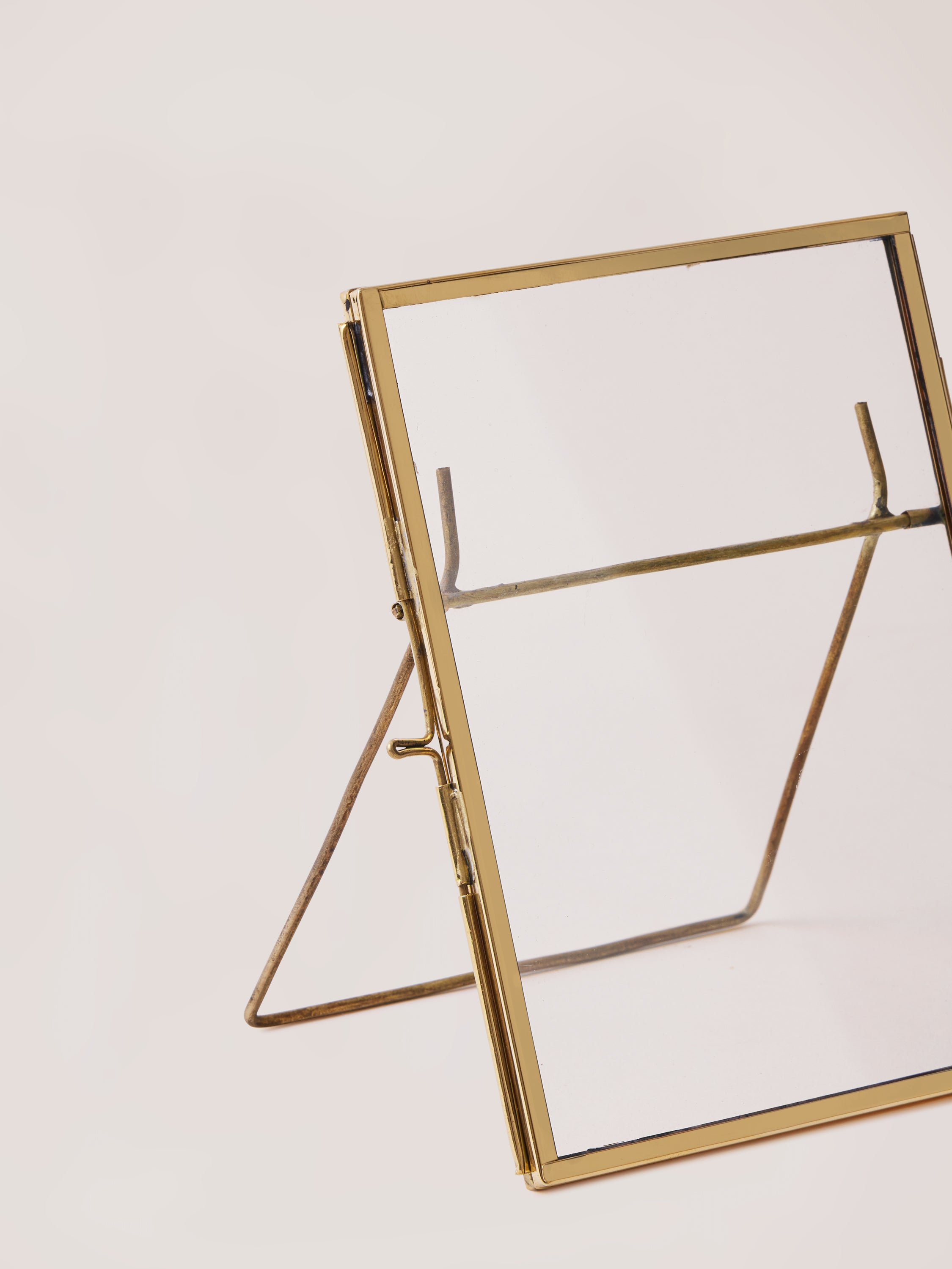 Small Photo Frame, Brass & Glass Edge Detail