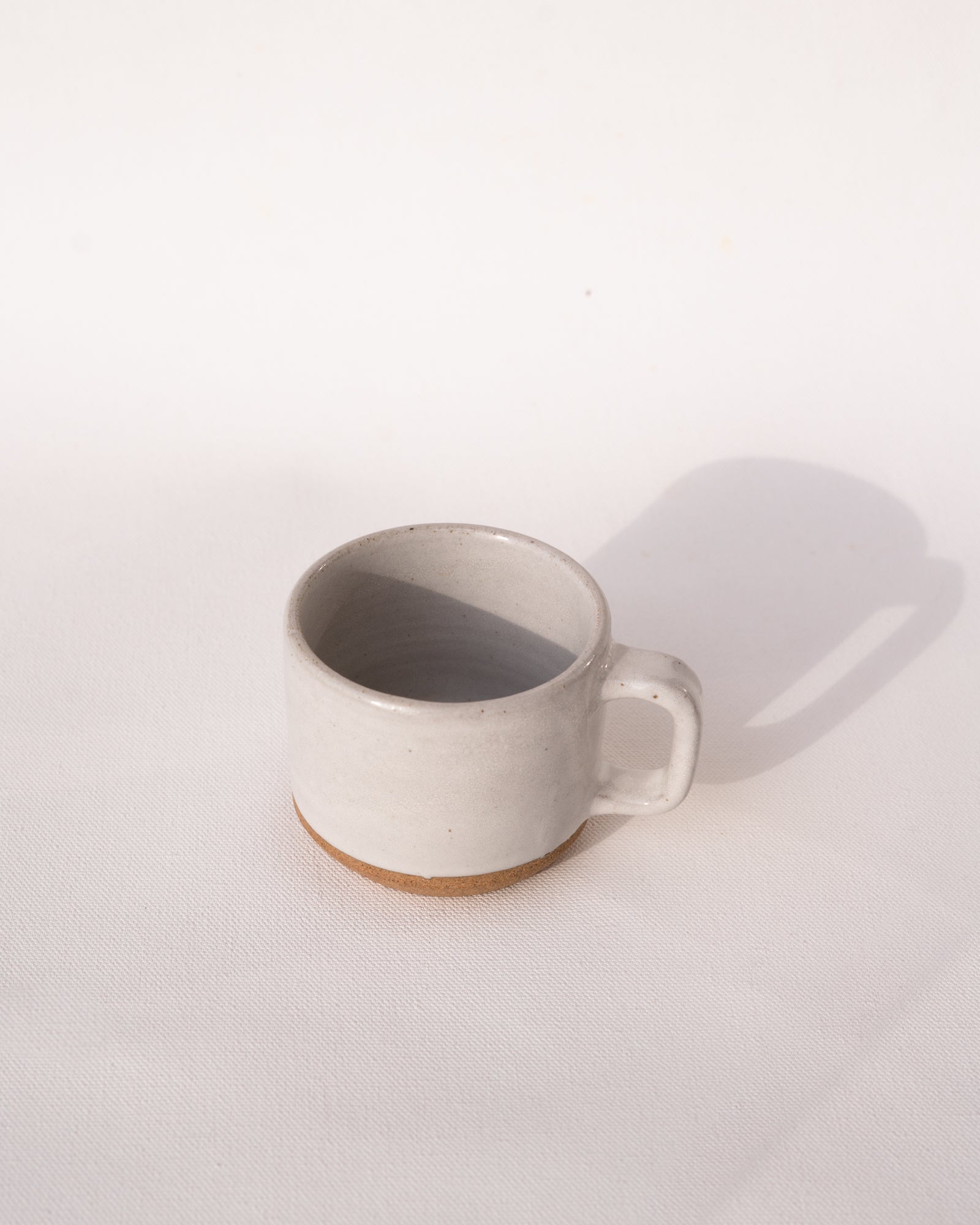 Snowdrop Small White Ceramic Mugs For Coffee