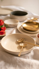 Wabi Soup Spoons, Brass, Set of 4 - Fleck