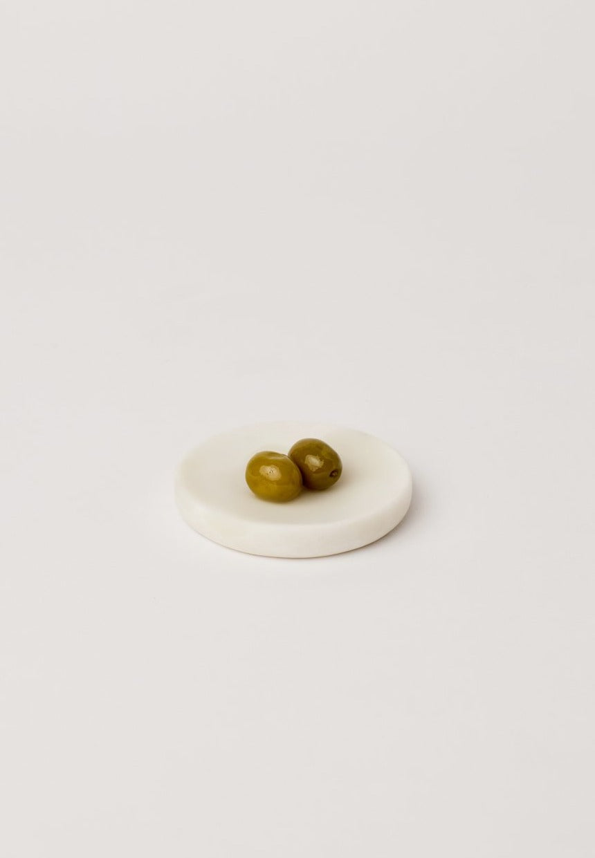 White Marble Dipping Bowls - Fleck