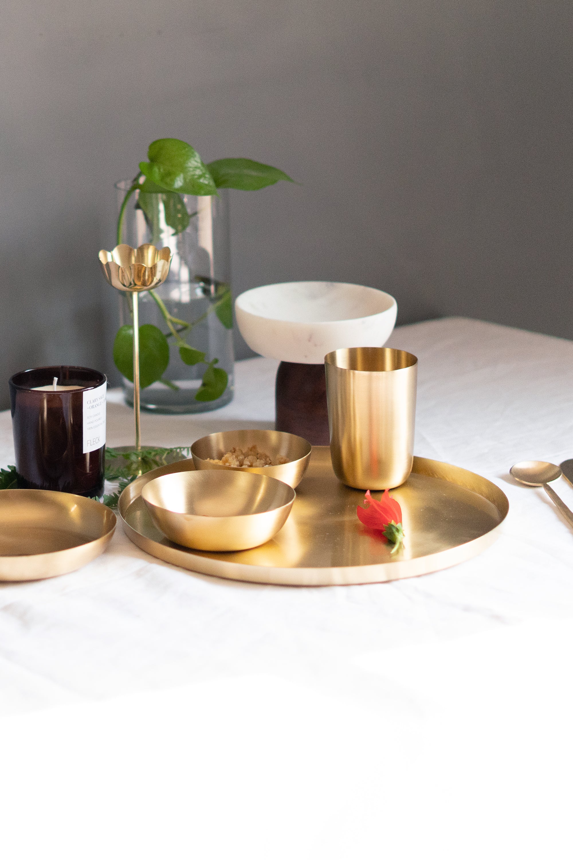 Heirloom Brass Tumbler - Fleck