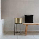 Marigold Planter, Stout, Matte gold - Fleck