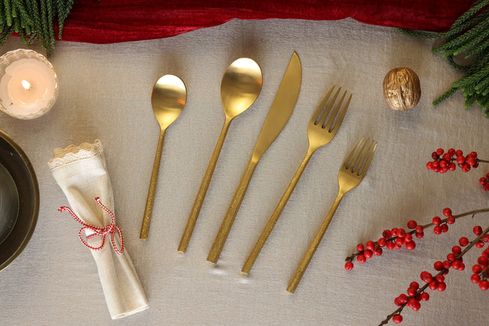 Brass cutlery set 