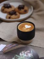 Frangipani Gift Set, Stackable Charcoal Cups & Teak Coasters