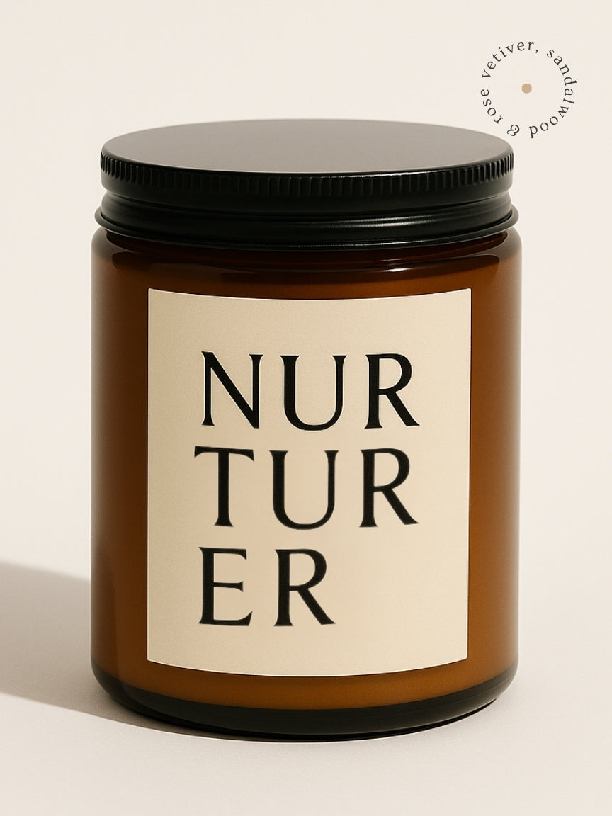 Nurturer Candle | Vetiver + Sandalwood +  Bulgarian Rose