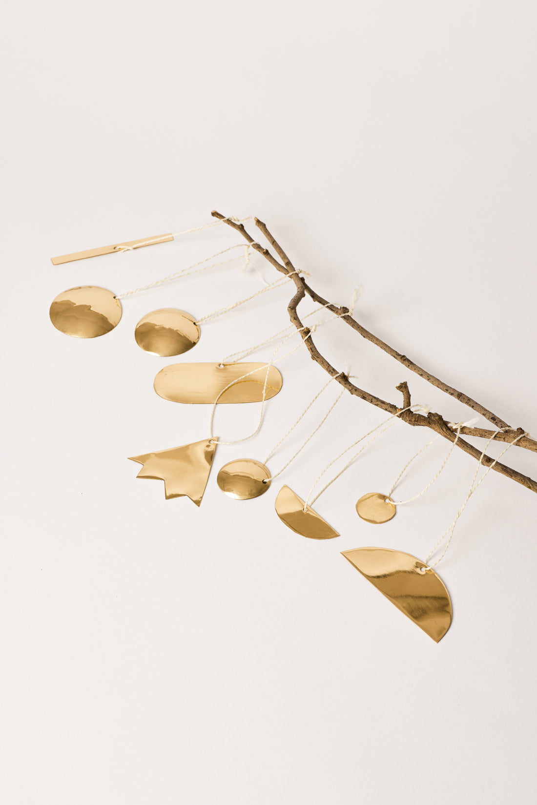 Abstract Christmas Ornaments, Set of 9 Fleck