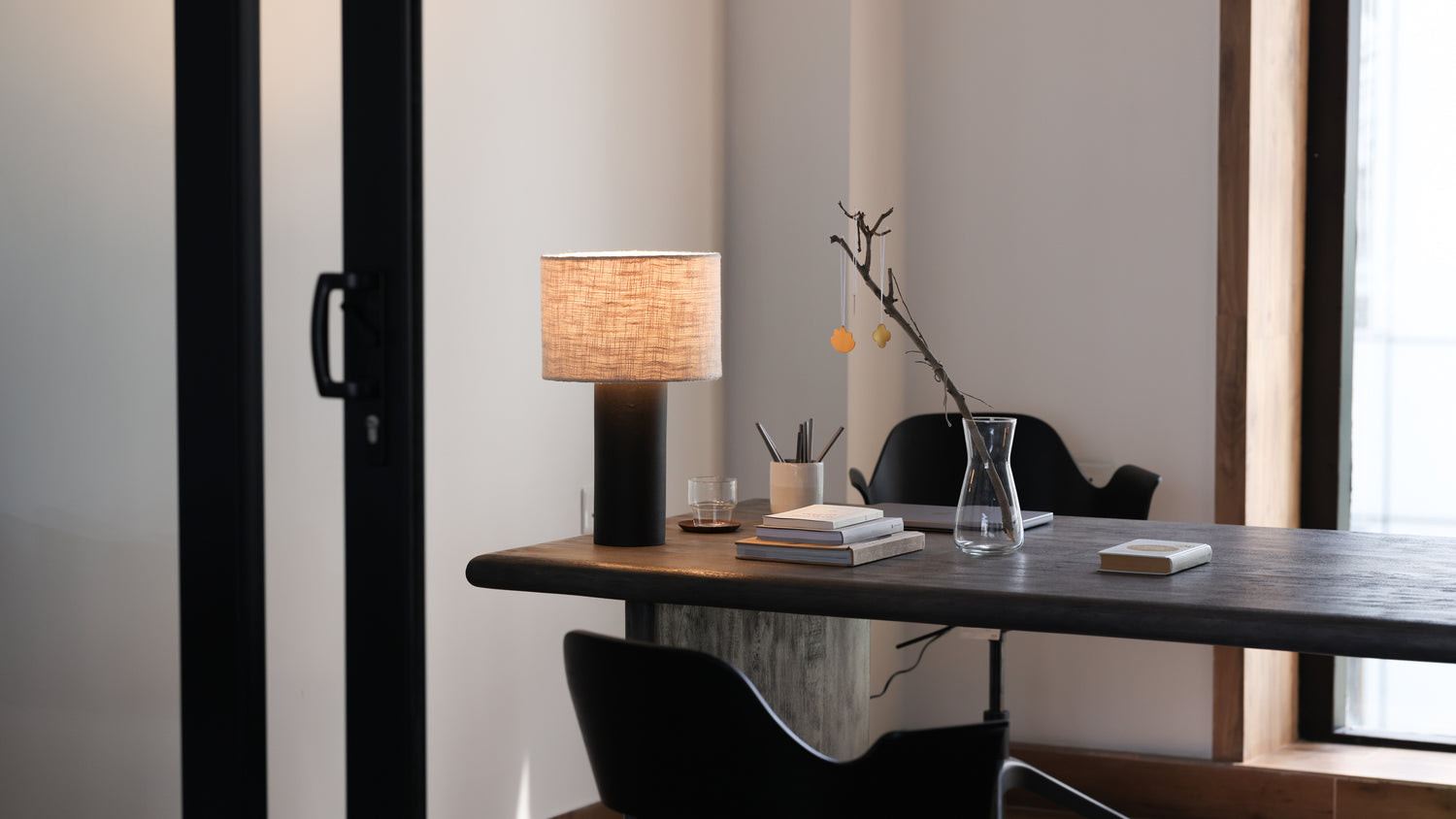 Black Table Lamps by fleck. 