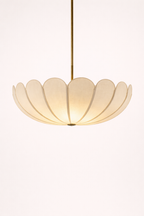Floral-patterned pendant light