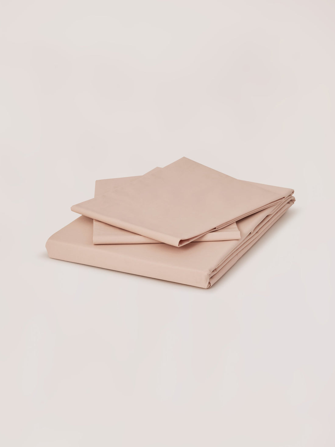 Blush Pink Organic Cotton Percale Flat Sheet Set
