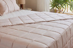 Blush Sateen Box Comforter Spread Fold