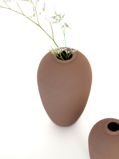 Bud vases, Brown