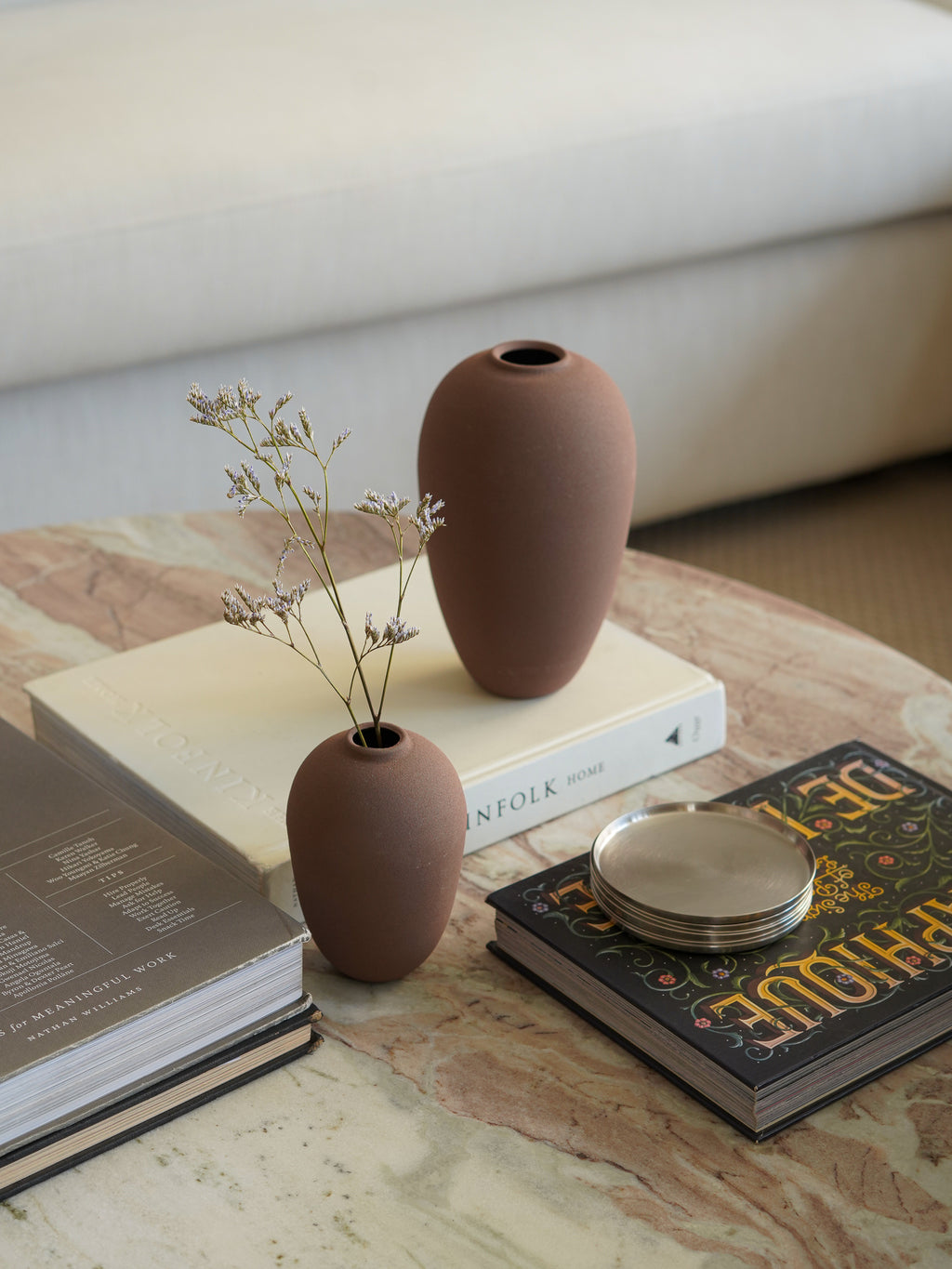 Bud vases, Mocha Mousse