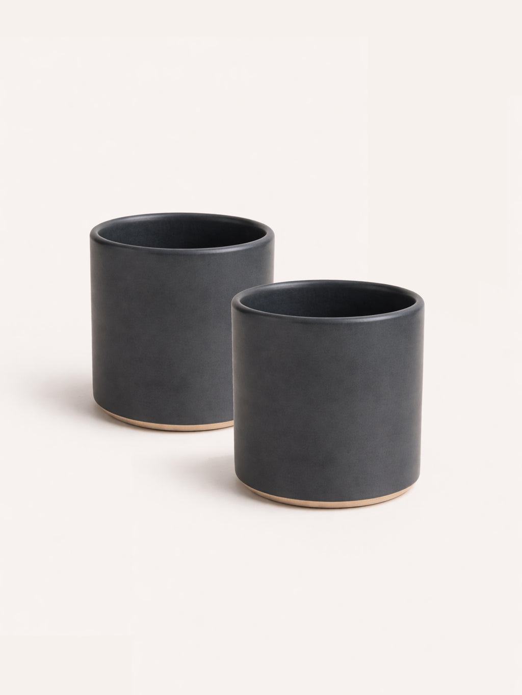 Charcoal Latte Cups, Set of 2