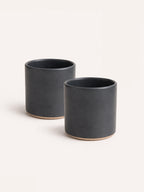 Charcoal Latte Cups, Set of 2