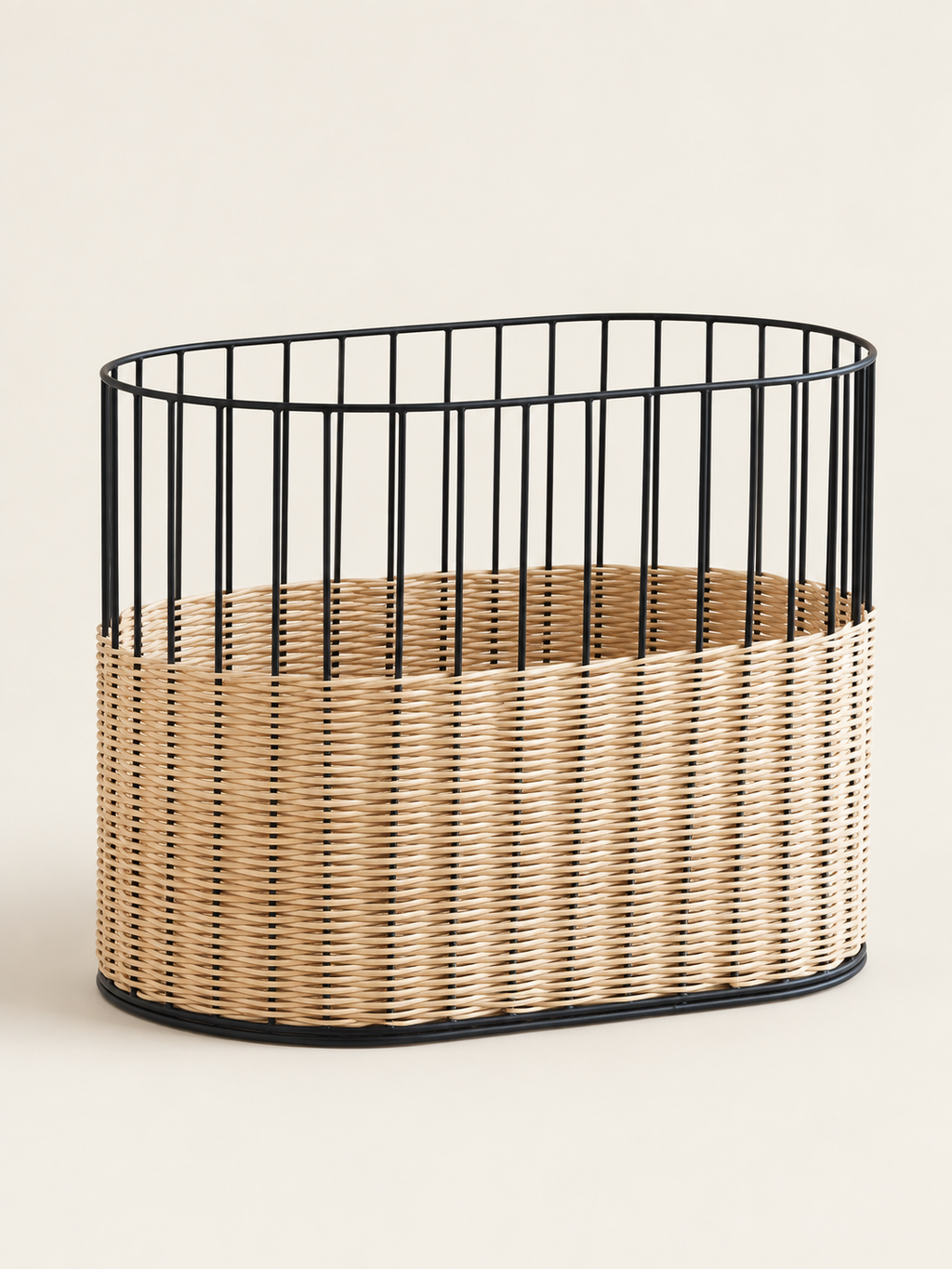 Cabo Oblong Natural Rattan Basket, Large