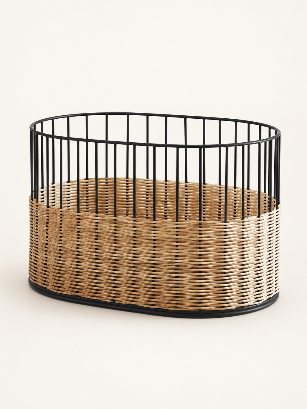 Cabo Oblong Natural Rattan Basket, Medium