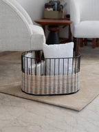 rattan storage basket for living room
