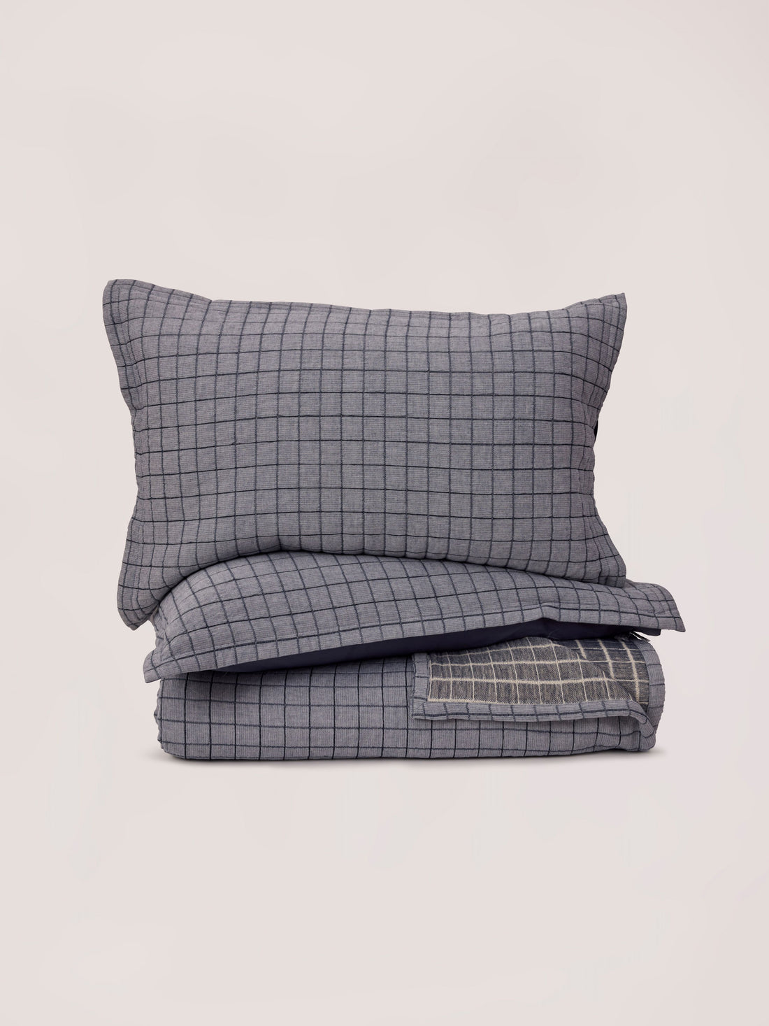 Chambray Blue Matelassé Coverlet Set, 100% Organic Cotton