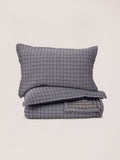 Chambray Blue Matelassé Coverlet Set, 100% Organic Cotton