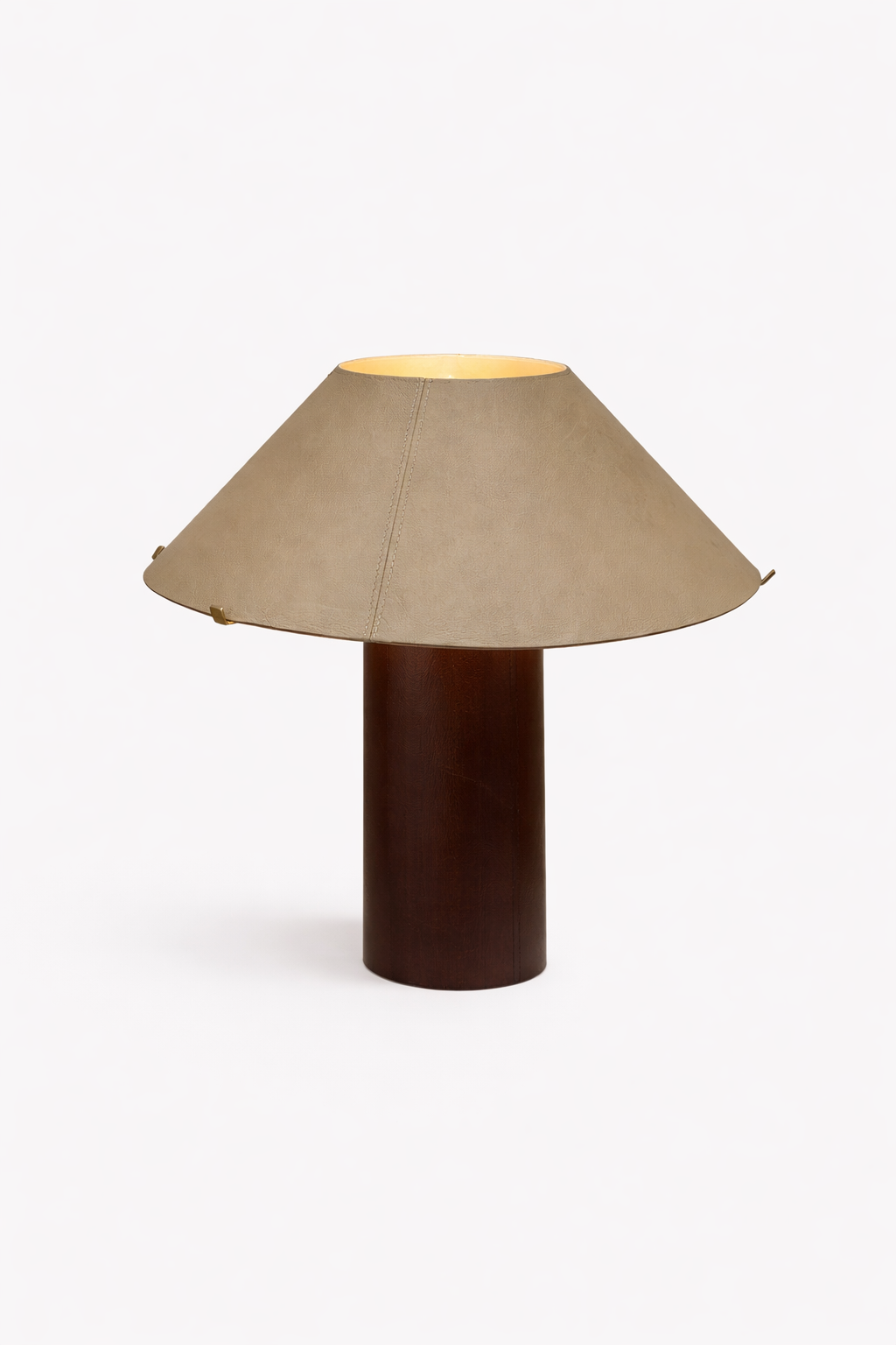 Clad Leather Lamp, Dune