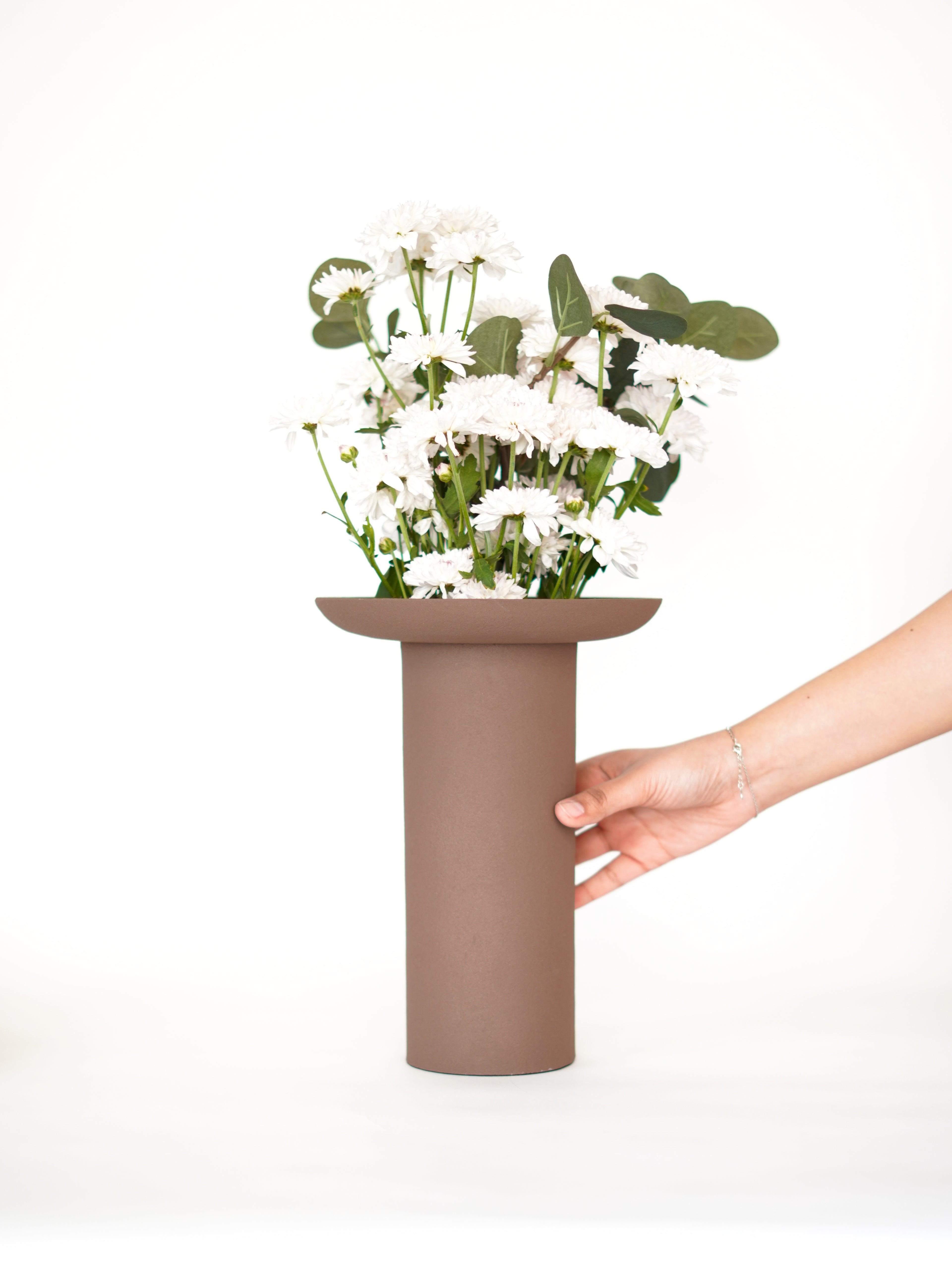 Cinnabari Vase, Tall, brown