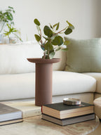 Cinnabari Vase, Tall, Mocha Mousse