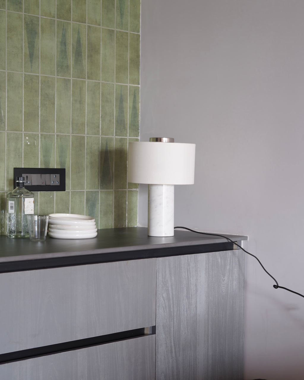 Column Table Lamp, Marble