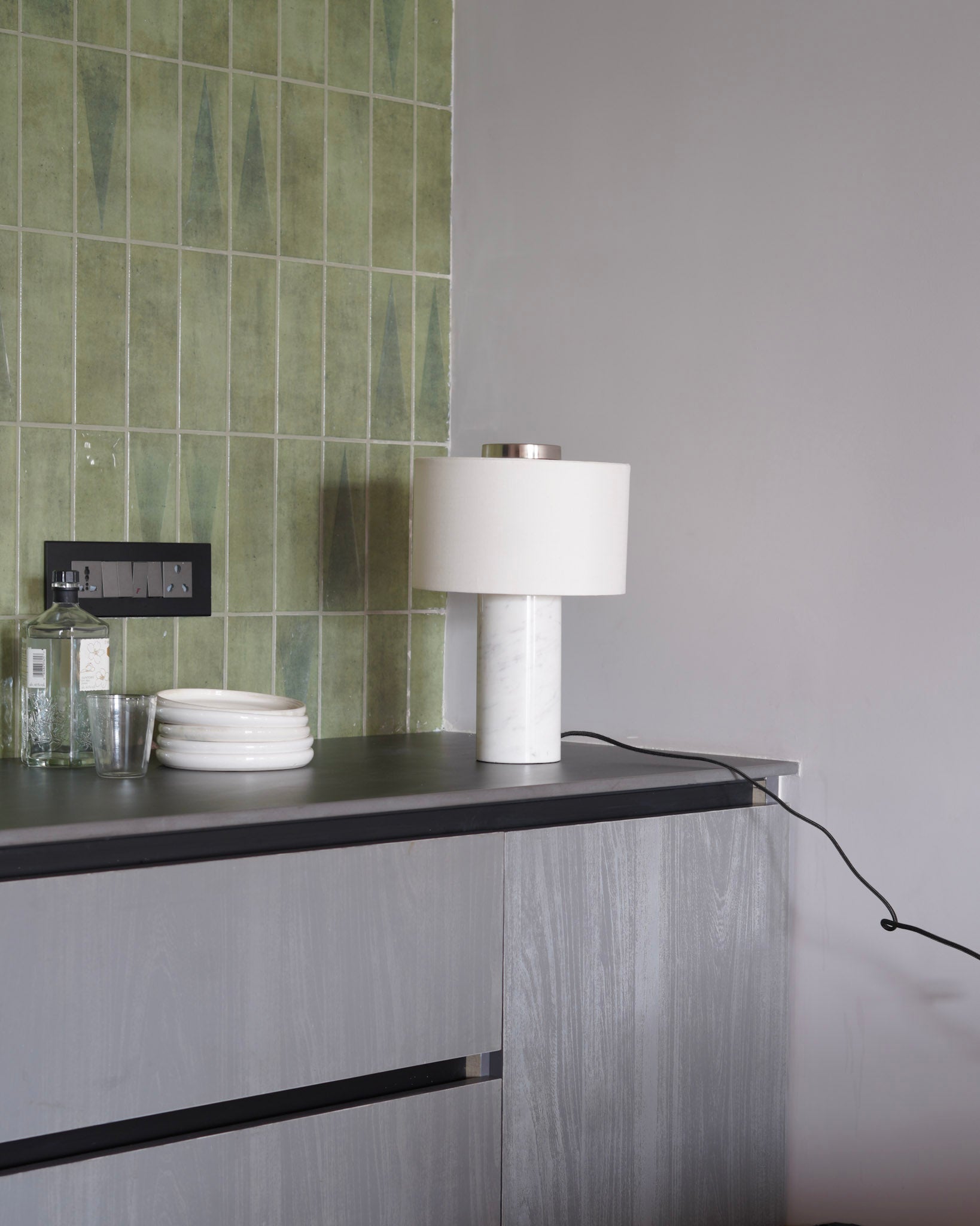 Column Table Lamp, Marble