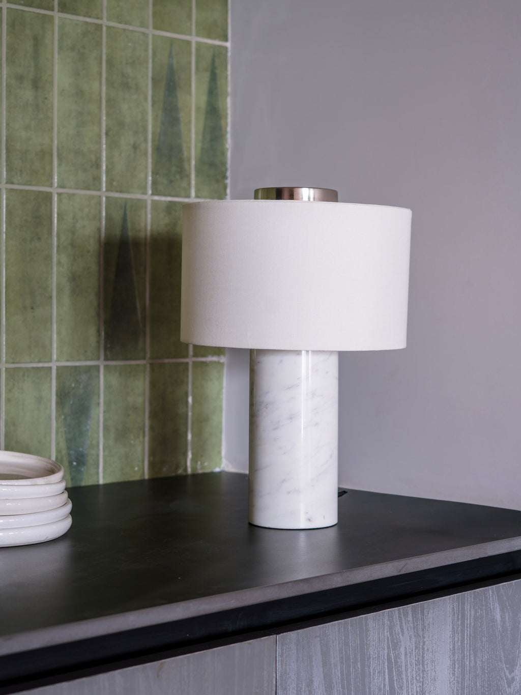 Column Table Lamp, Marble