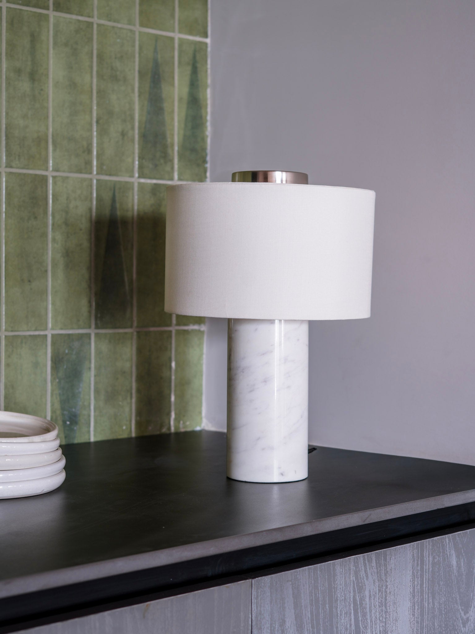 Column Table Lamp, Marble