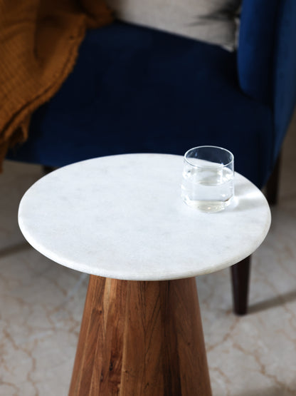 Conifer marble top side table by fleck