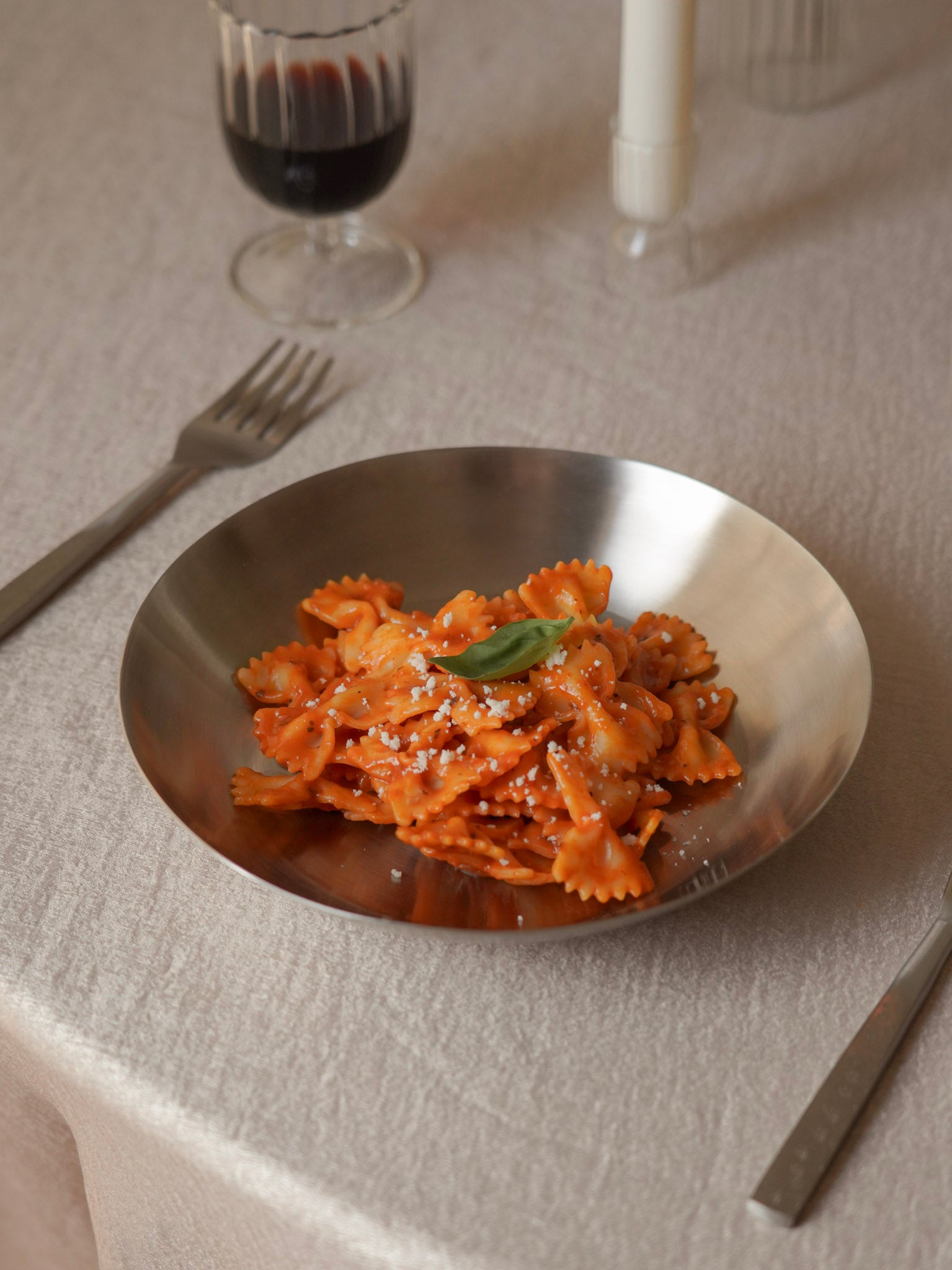 Fuji Stainless Steel Pasta Plate, Set of 2