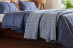 Dusk Percale Box Comforter And Matelasse Coverlet