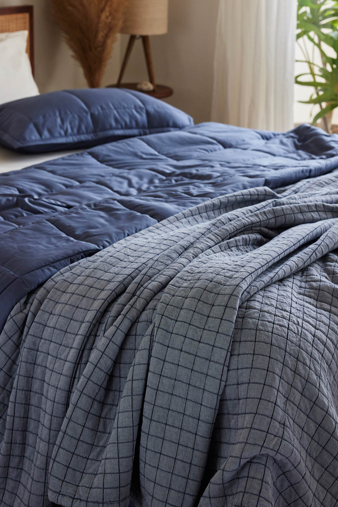 Dusk Percale Box Comforter With Matelasse Coverlet