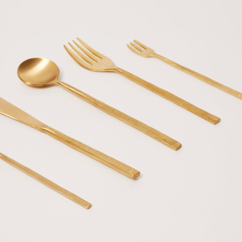 Fleck Wabi Brass flatware Set