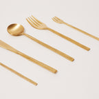 Fleck Wabi Brass flatware Set