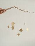 Foliage Brass ornaments on a stick