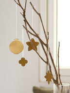 Foliage Brass Ornaments, Set of 7