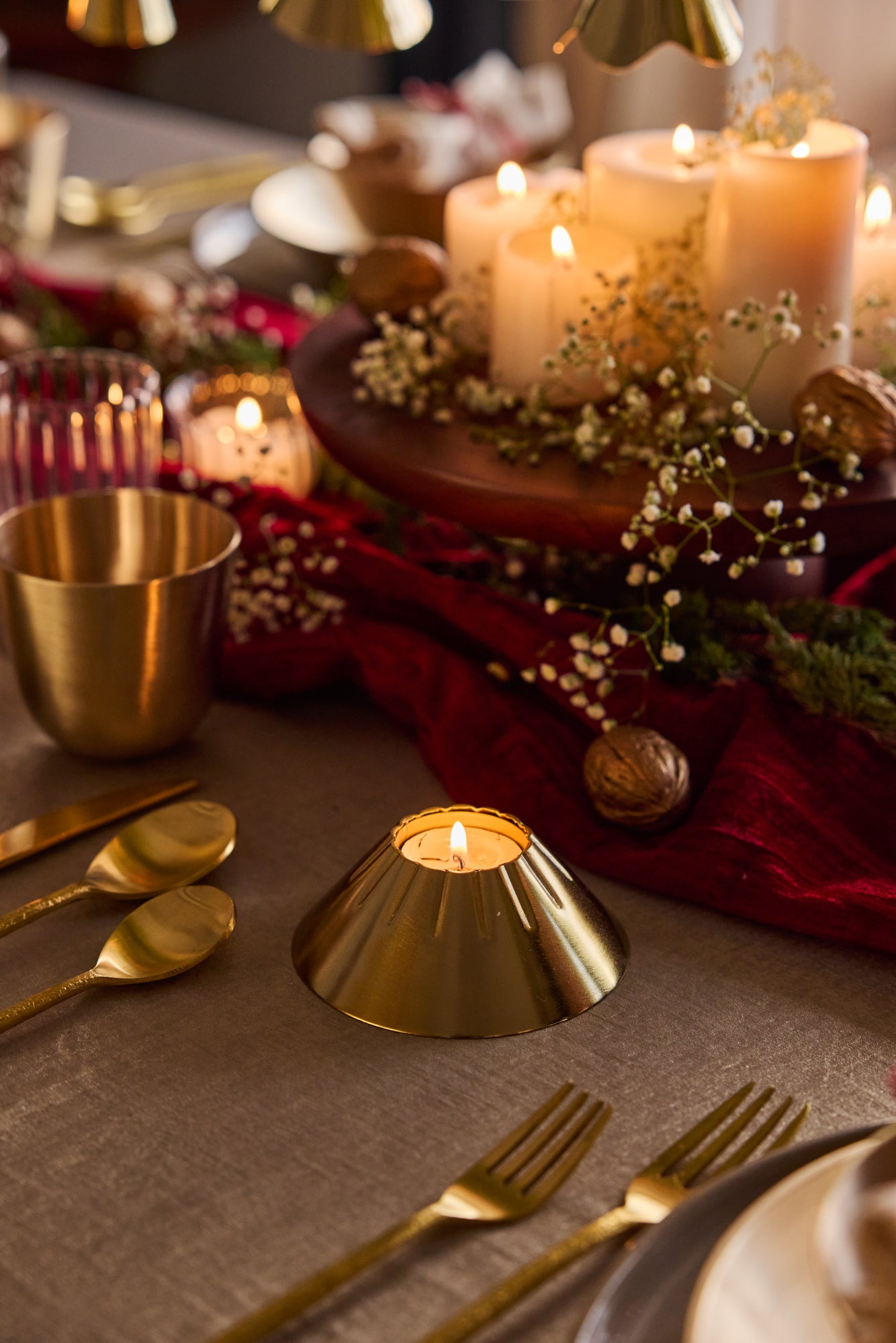 Candle holder for side table.