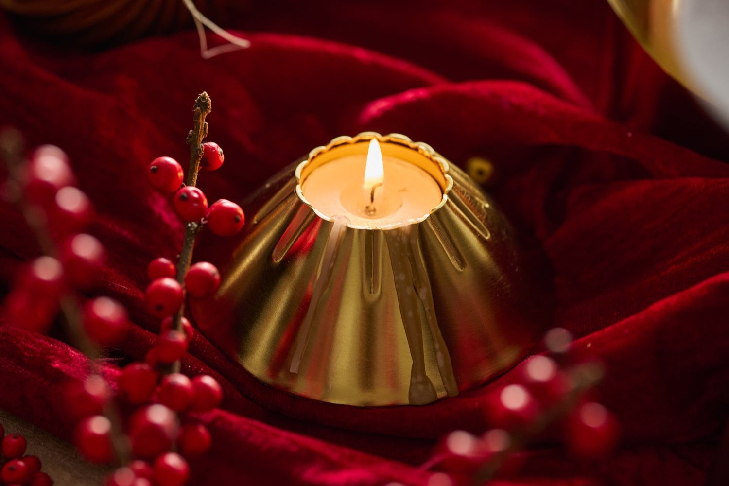 Brass candle holder.