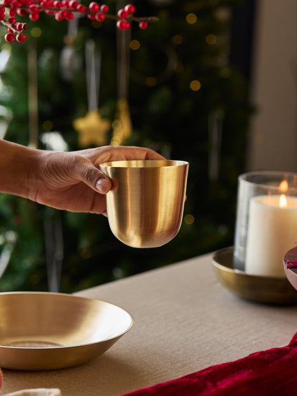 Fuji brass tumbler for water.