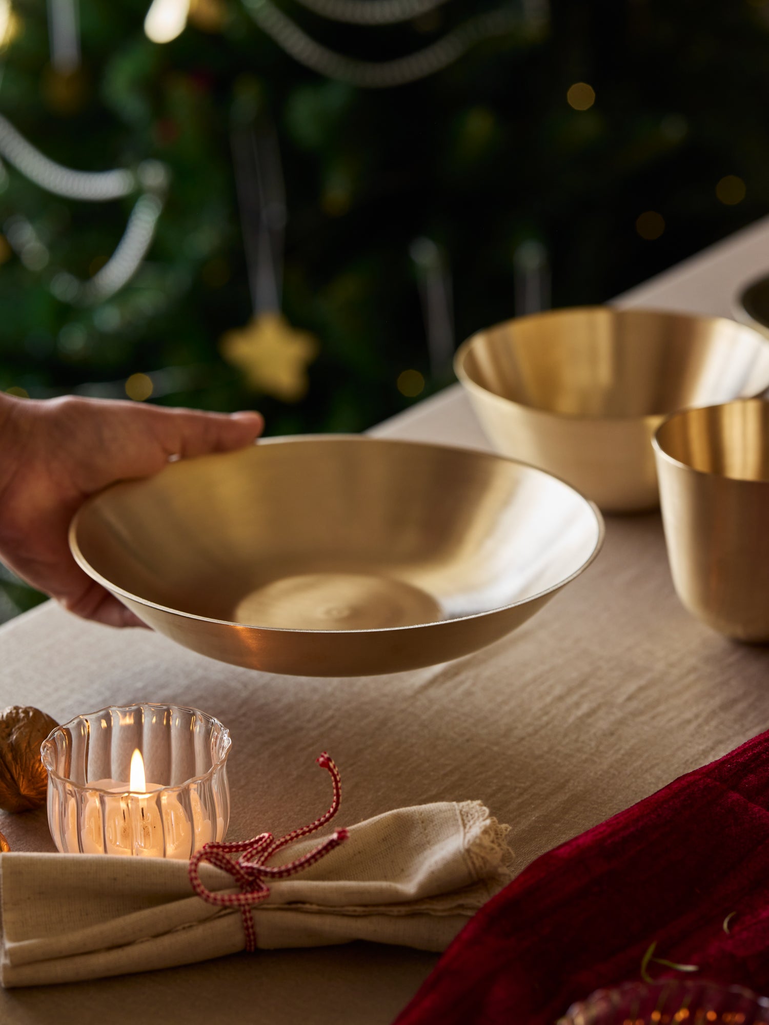 Pasta plate made of brass.