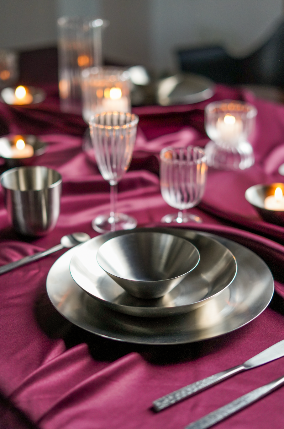 Fuji Steel Dinner Set