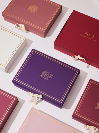 Gift Boxes with purple in centre