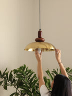 Gold Pendant Lamp by Fleck