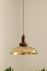 Gold & Wood Pendant lamp by fleck