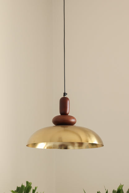 Gold &amp; Wood Pendant lamp by fleck